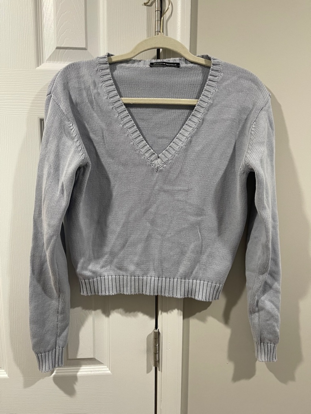 V-Neck Lightweight Women's Sweater in Light blue